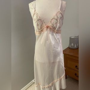 Delicates Satin Nightgown with lace detail in medium